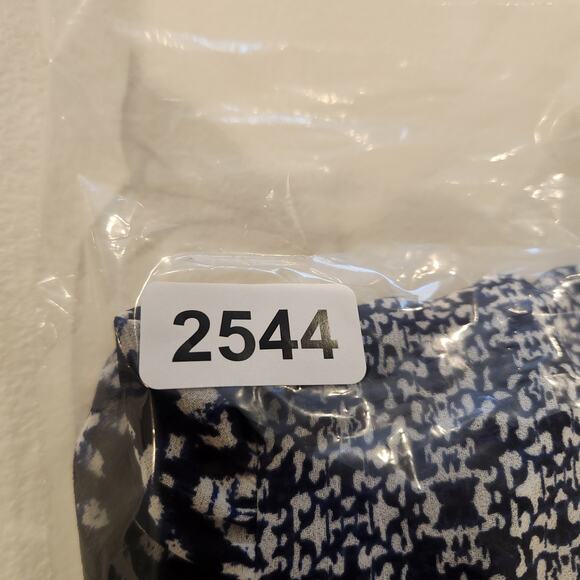 LOFT Womens Navy Blue White Aztec Print Belted Midi Dress Size Medium NEW Summer - Picture 12 of 12